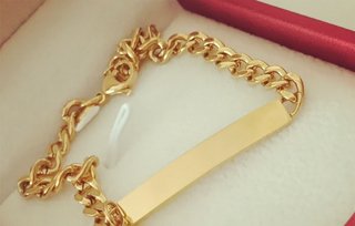 Pulsera laminada en oro de 18k