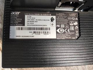 Monitor Acer V6 V176L 17'' SXGA 75Hz TN con altoparlanti