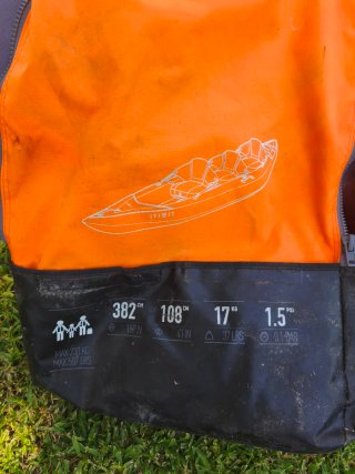 Kayak hinchable ITIWIT naranja y gris