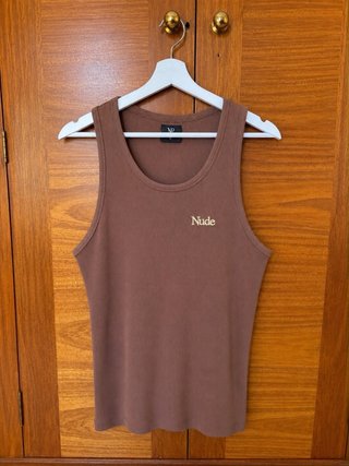 Camiseta sin mangas Nude Project marrón