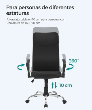 Silla de Oficina SONGMICS Negra