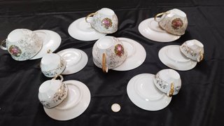 4 Tazas y 4 Platillos Digoin Sarreguemines
