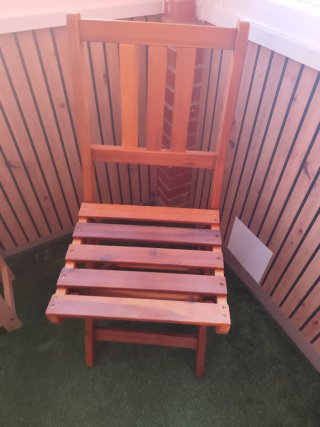 Silla de terraza de madera plegable