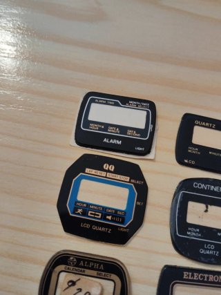 Lote 14 cristales LCD reloj digital Varios años 80