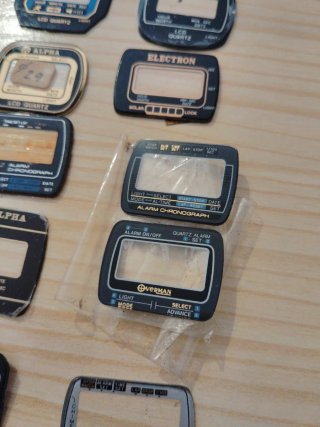 Lote 14 cristales LCD reloj digital Varios años 80