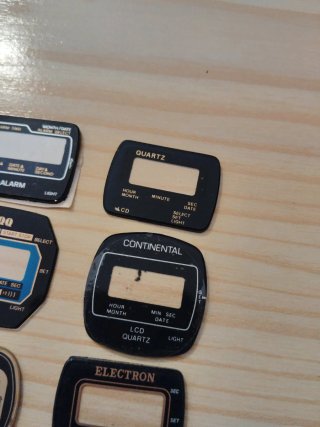 Lote 14 cristales LCD reloj digital Varios años 80