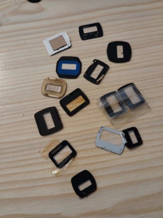 Lote 14 cristales LCD reloj digital Varios años 80