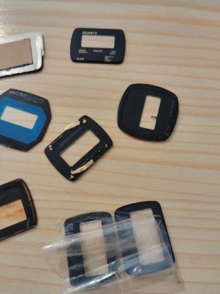 Lote 14 cristales LCD reloj digital Varios años 80
