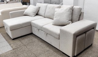 SOFÁ CAMA CHAISE LONGUE CON 2 PUFF | NUEVO