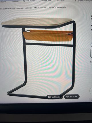 Mesa Auxiliar OLSEROD Madera y Metal de IKEA.