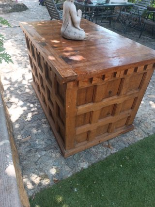 Escritorio madera estilo mexicano 120cm ancho x 78