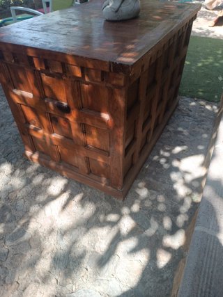 Escritorio madera estilo mexicano 120cm ancho x 78