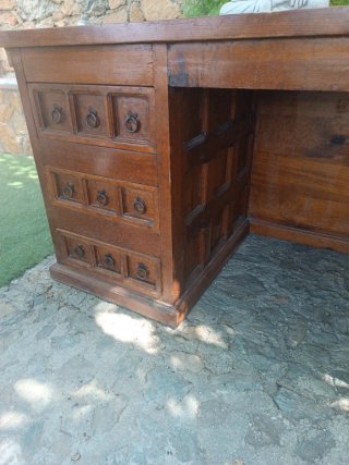 Escritorio madera estilo mexicano 120cm ancho x 78
