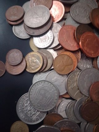 Lote +100 monedas antiguas y modernas