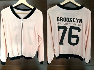 Chaqueta bomber fluida mujer