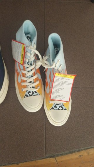 Converse Talla 44 Llama Azul Naranja Nuevas