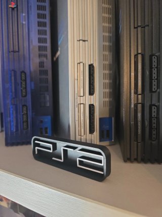 Logo PS2 para Soporte Consola 10cm
