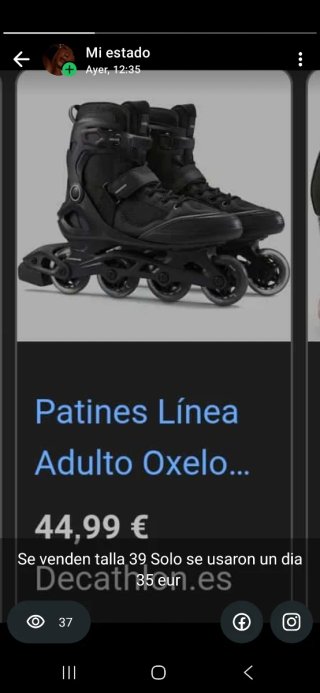 Patines en línea Oxelo Talla 39