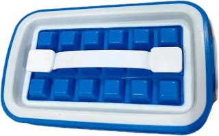 Bandeja cubitos hielo silicona azul