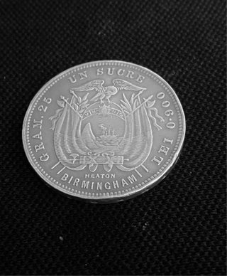 Moneda 1 Sucre de Plata ECUADOR Año 1892