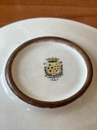 Tazzina e piattino porcellana Capodimonte vintage