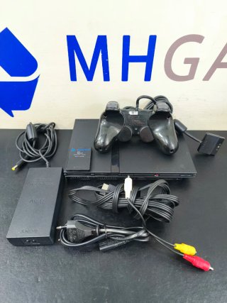 Playstation 2 Slim Negra 1 Año Garantía