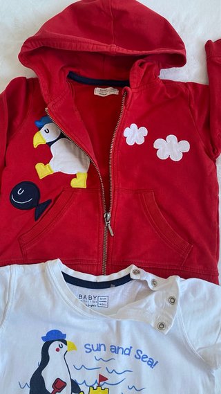Conjunto Sudadera y Camiseta Pingüino 18-24m