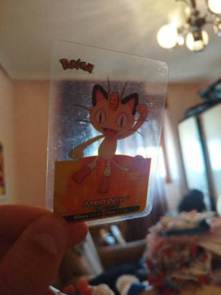 Meowth - Lamincard Pokémon