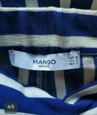 Pantalón Verano Mango Rayas Ancho