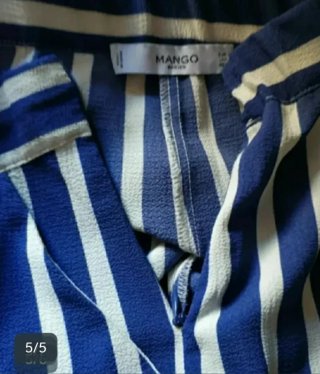 Pantalón Verano Mango Rayas Ancho