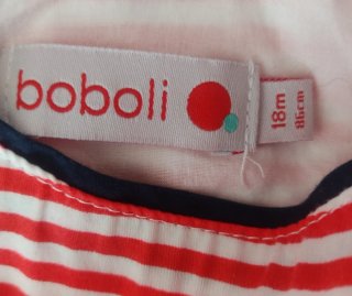 Vestido Boboli rayas y flor