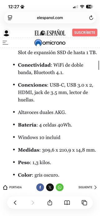 Ordenador Mi laptop Xiaomi Plata 13'3
