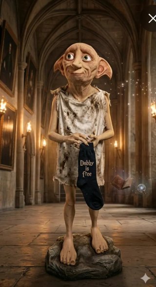 Dobby figura 3D tamaño real