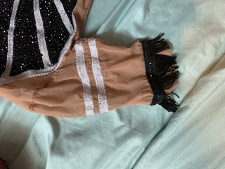 Maillot con lentejuelas y flecos