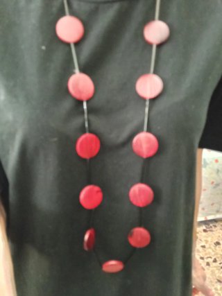 Collana handmade legno noce