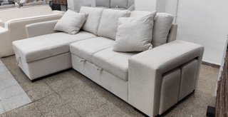 Sofá Chaise Longue Cama 250 cm + 2 Puff + Arcón!!!