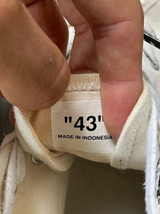 Off-White Vulcanized Mid Top White Black Taglia 43