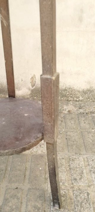 Pareja Pedestales Antiguos Madera