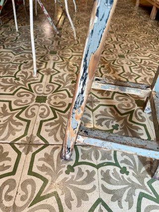 Taburete industrial vintage de taller