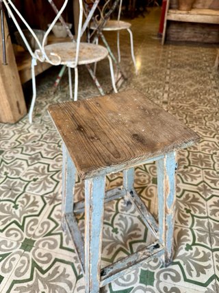 Taburete industrial vintage de taller