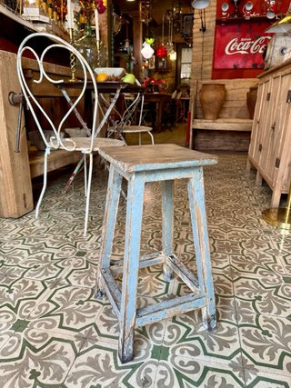 Taburete industrial vintage de taller