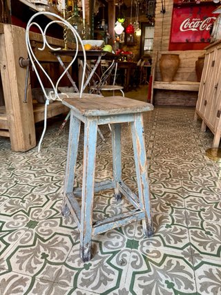 Taburete industrial vintage de taller