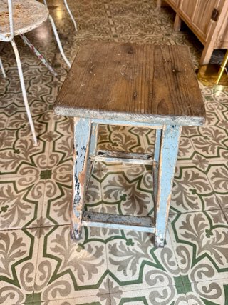 Taburete industrial vintage de taller