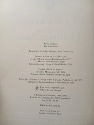 El Silmarillion primera edicion
