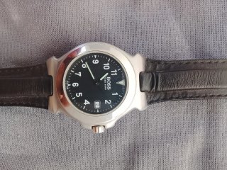 Reloj Suizo Boss Cuero Negro