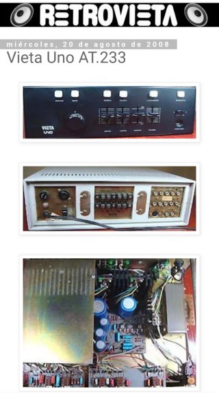 Amplificador Vieta UNO vintage  en estado de colec