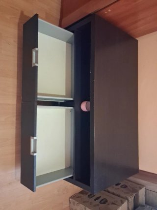 Mueble TV negro madera