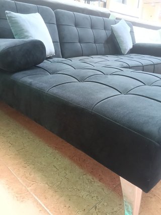 Sofá Cama Chaise Longue Negro