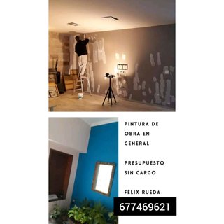 Pintor, pintura de obra