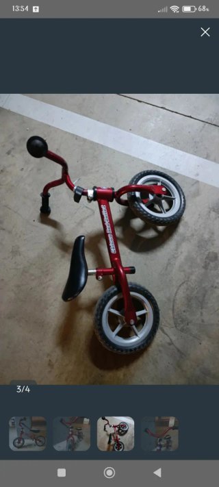 Bicicleta de equilibrio roja Chicco